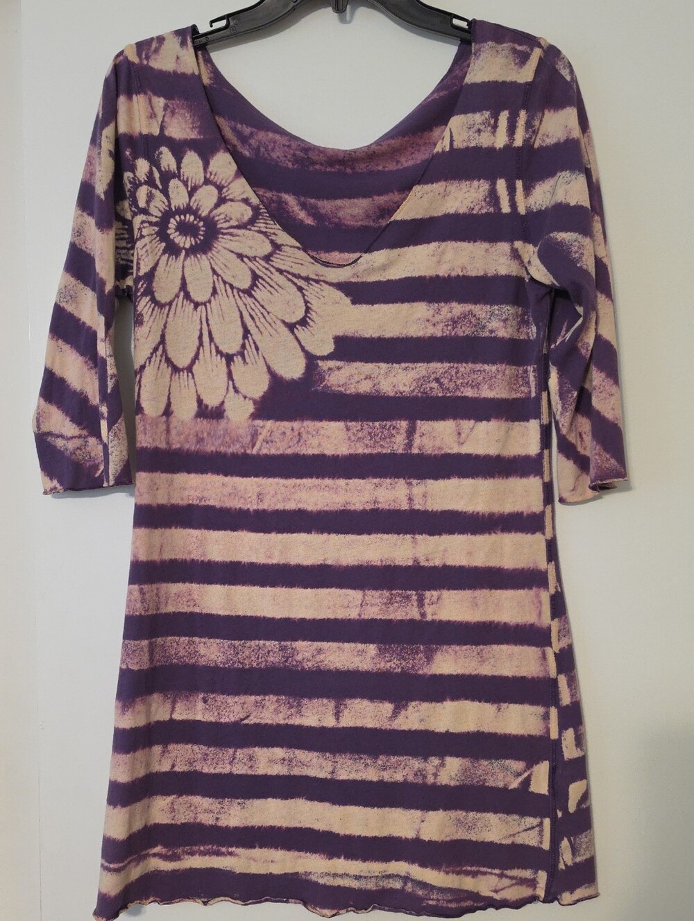lug Purple and Cream Striped Top